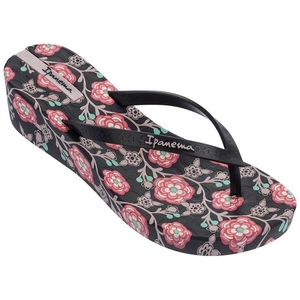 Tong Ipanema Floral Plat Noir | EWO-9323836